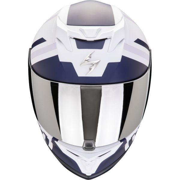 Casti Moto Integrale Scorpion Exo Casca Moto Full-Face EXO 520 Evo Air Banshee Wite Matt/Blue/Purple 24