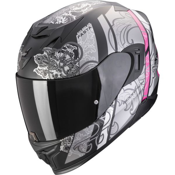 Casti Moto Integrale Scorpion Exo Casca Moto Full-Face EXO 520 Evo Air Fasta Black Matt/Silver/Purple 24