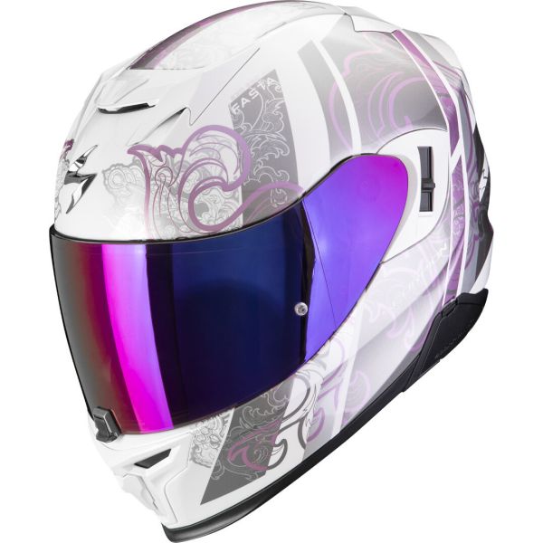 Casti Moto Integrale Scorpion Exo Casca Moto Full-Face EXO 520 Evo Air Fasta Wite/Purple 24