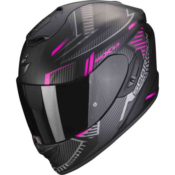 Casti Moto Integrale Scorpion Exo Casca Moto Full-Face/Integrala 1400 Evo Air Shell Negru Mat/Roz