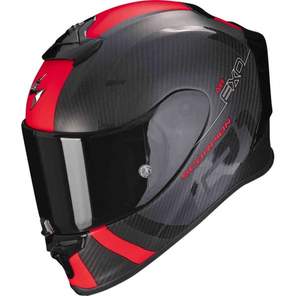 Casti Moto Integrale Scorpion Exo Casca Moto Full-Face/Integrala Exo R1 Evo Air Carbon MG Negru Mat/Rosu