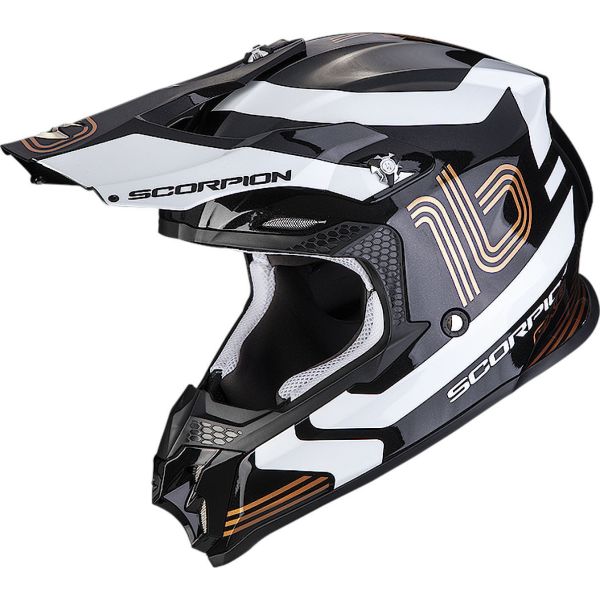 Casti Cross-Enduro Scorpion Exo Casca Moto MX/Enduro VX-16 Evo Air Tub Black/Gold 24