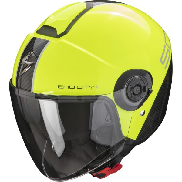 Casti Moto Jet (Open Face) Scorpion Exo Casca Moto Open Face/Jet Exo City 2 Carbo Yellow Fluo/Black 24