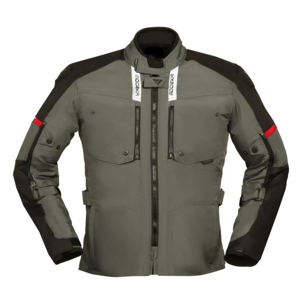 Geci Moto Textil Modeka Geaca Moto Textila Raegis Grey/Black