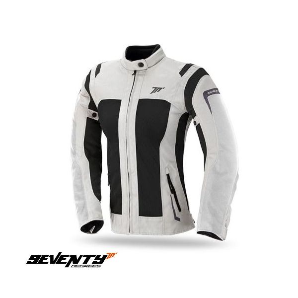 Textile Womens Jackets Seventy Lady Textile Moto Jacket Touring SD-JT46 Ice/Black