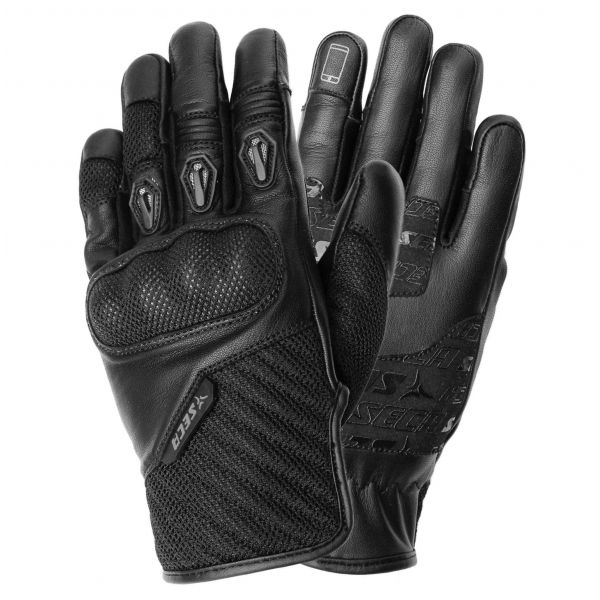 Gloves Racing Seca Textile Moto Gloves Axis Mesh Balck