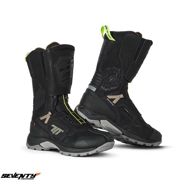 Cizme Moto Adventure/Touring Seventy Cizme Moto Touring SD-BA6 Stelvio Black/Grey/Yellow Fluo 24