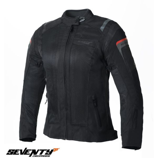 Textile Womens Jackets Seventy Textile Lady Moto Jacket SD-JT58 Black 24