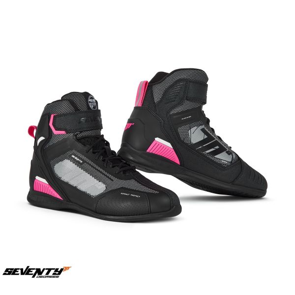 Women's boots Seventy Lady Moto Racing Boots SD-BR2 Veloce Black/Pink
