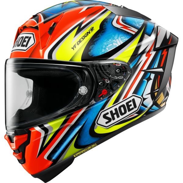 Full face helmets SHOEI Full-Face Moto Helmet X-SPR PRO Daijiro TC-1 Blue/Red/Yellow 25