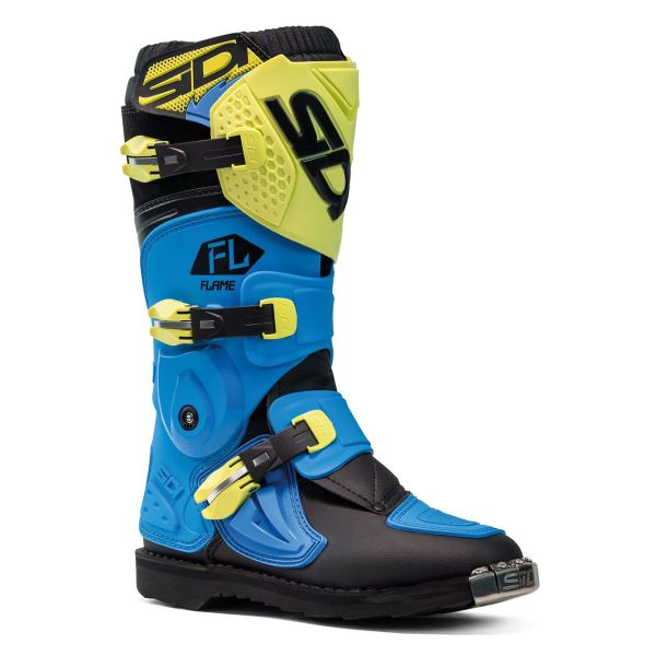 Boots MX-Enduro Sidi Kids MX/Enduro Boots Flame Blue/Lime/Black 2025