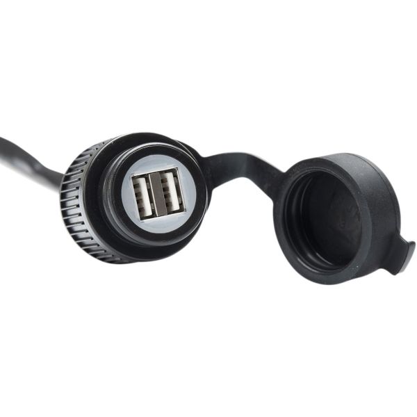 Electrical Accessories for Handlebar SW-Motech DOUBLE USB POWER PORT WIT