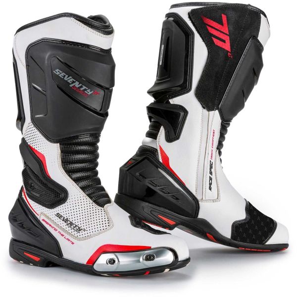 Cizme Moto Sport Seventy Cizme Moto Racing SD-BR1 White/Red