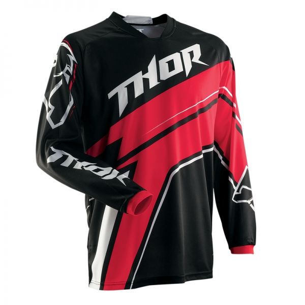 Jerseys MX-Enduro Thor Phase Stripe Red Jersey 2014