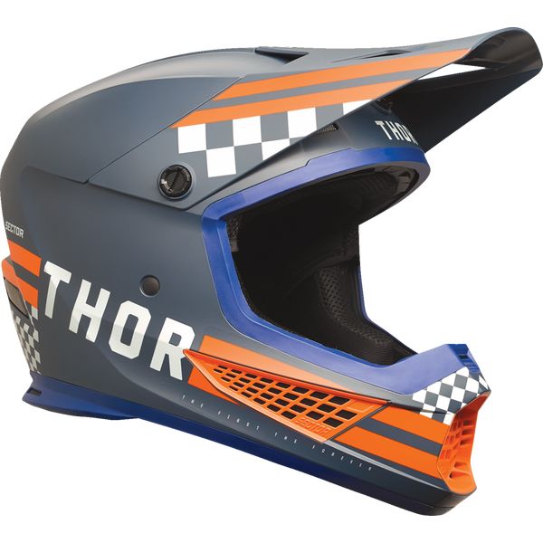 Casti Cross-Enduro Thor Casca Moto MX/Enduro Sector 2 Combat Midnight/Orange 24