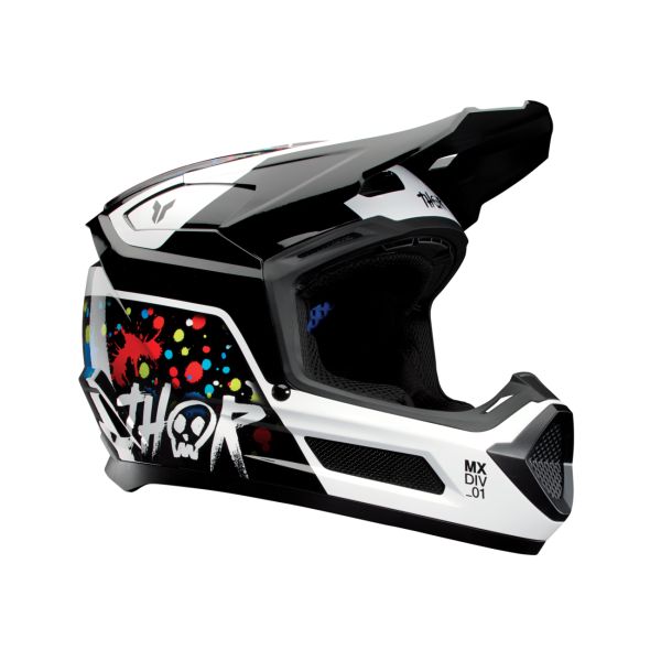Kids Helmets MX-Enduro Thor Kids MX/Enduro Moto Helmet Fleet Splat Black 25
