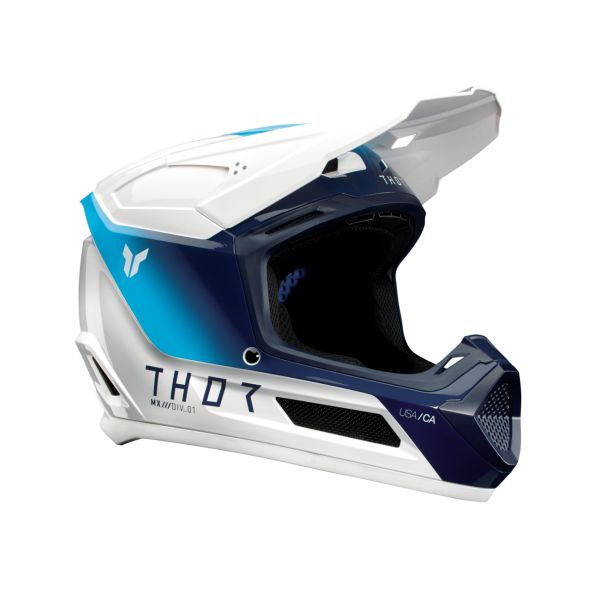 Kids Helmets MX-Enduro Thor Kids MX/Enduro Moto Helmet Fleet Storm White/Navy 25