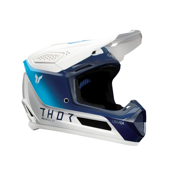 Helmets MX-Enduro Thor Moto MX/Enduro Helmet Fleet Storm White/Navy 25