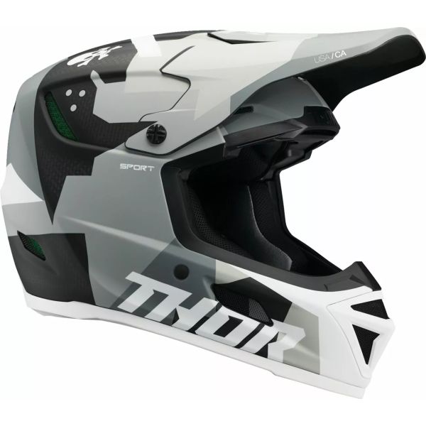 Casti Cross-Enduro Thor Casca Moto MX/Enduro Reflex Sport Carbon Brave MIPS Grey/White 2025