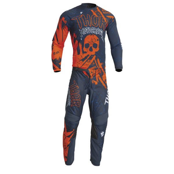 Combo MX Enduro Thor-oferta Combo Moto Tricou + Pantaloni Copii Sector Racewear Gnar Midnight/Orange 23