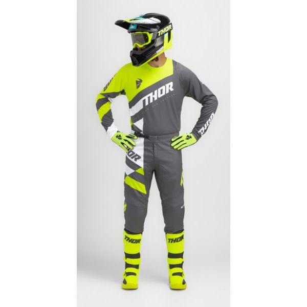 Combos MX-Enduro Thor-oferta Combo Jersey + Pants Enduro/MX Sector Charcoal/Acid 24