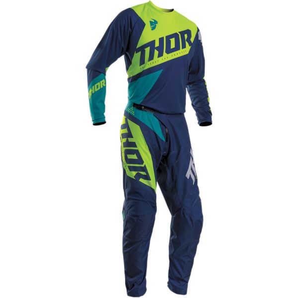 Combos MX-Enduro Thor Sector Blade S20 Navy/Acid Pants + Jersey Combo