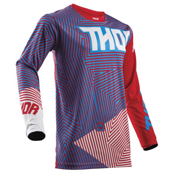 Jerseys MX-Enduro Thor Pulse Geotec Red/Blue S8 Jersey