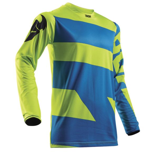 Tricouri MX-Enduro Copii Thor LICHIDARE STOC Tricou Pulse Level Electric Blue/Lime S8 Copii