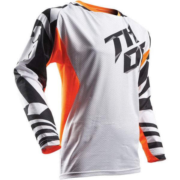 Jerseys MX-Enduro Thor S7 Fuse Air Dazz White/Orange Jersey