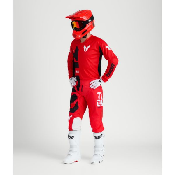 Combos MX-Enduro Thor-oferta Combo Jersey + Pants Thor Launchmode Forge Red 