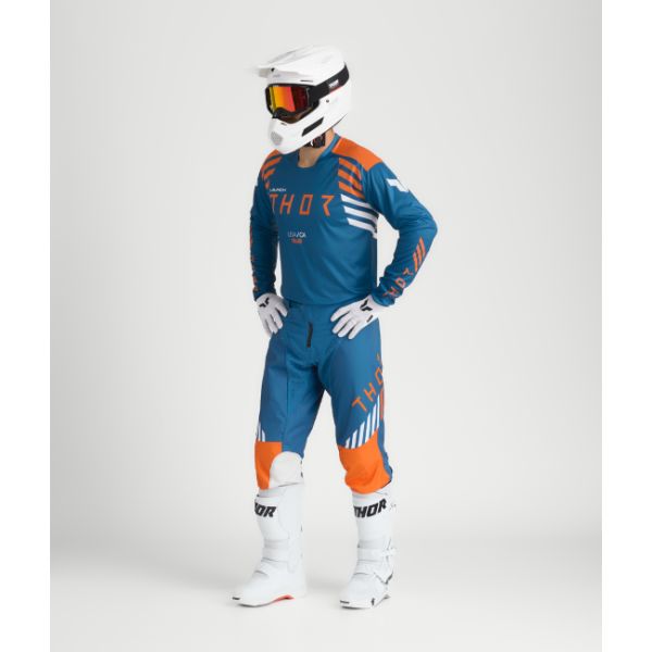 Combo MX Enduro Thor-oferta Combo Tricou + Pantaloni Thor Launchmode Zone Blue 