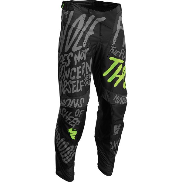 Kids Pants MX-Enduro Thor Youth Moto MX Pants Pulse Counting Sheep Charcoal/Acid