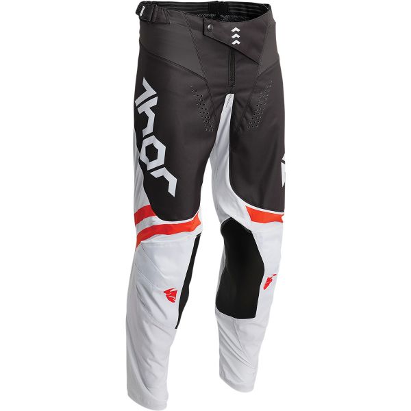 Pantaloni MX-Enduro Thor Pantaloni Enduro Pulse Cube Light Gray/Red Orange