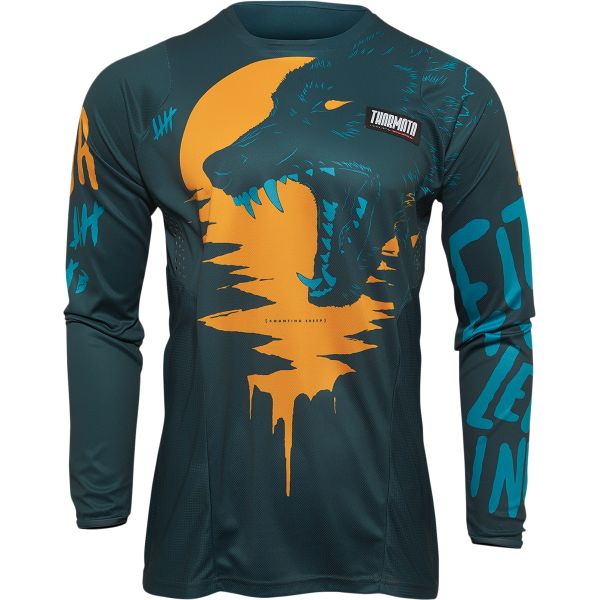 Tricouri MX-Enduro Copii Thor Tricou Enduro Copii Pulse Counting Sheep Tangerine/Teal