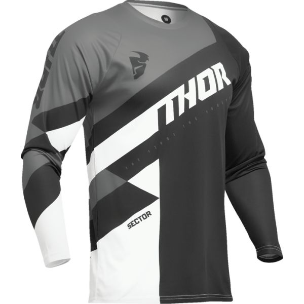 Tricouri MX-Enduro Copii Thor Tricou Moto Mx/Enduro Copii Sector Checker Black/Gray 2024