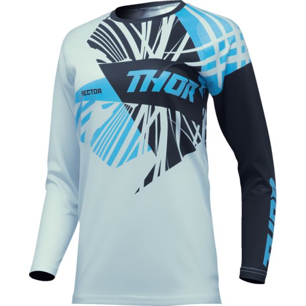 Tricouri MX-Enduro Thor Tricou Moto Mx/Enduro Dama Sector Split 
Starlight Blue/Black 2024