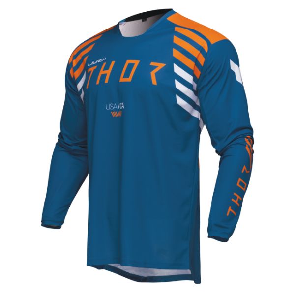 Tricouri MX-Enduro Thor Tricou Moto MX/Enduro Launchmode Zone Blue 25
