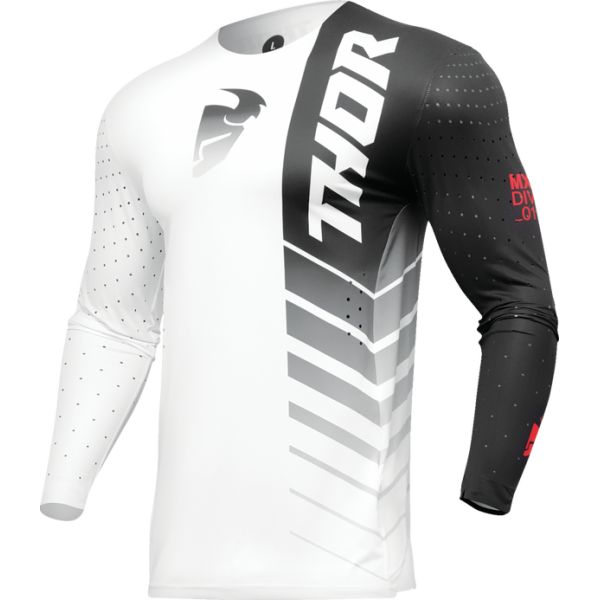 Tricouri MX-Enduro Thor Tricou Moto Mx/Enduro Prime Analog Black/White 2024