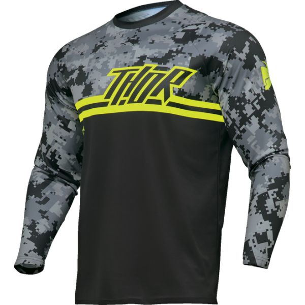 Tricouri MX-Enduro Thor Tricou Moto Mx/Enduro Sector Digi Black/Camo 2024