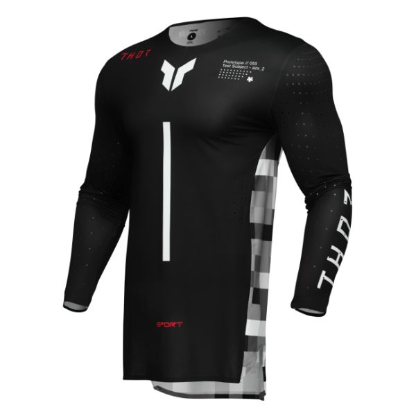 Tricouri MX-Enduro Thor Tricou Moto MX/Enduro Sportmode Riot Black/Red 25