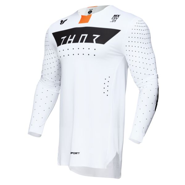 Tricouri MX-Enduro Thor Tricou Moto MX/Enduro Sportmode  Rogue White/Orange 25