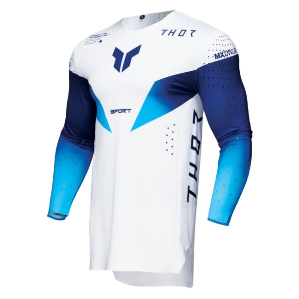 Tricouri MX-Enduro Thor Tricou Moto MX/Enduro Sportmode Strike Navy 25