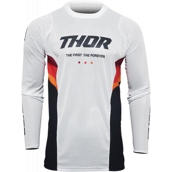 Jerseys MX-Enduro Thor Moto MX Jersey Pulse React Air Midnight Black/White