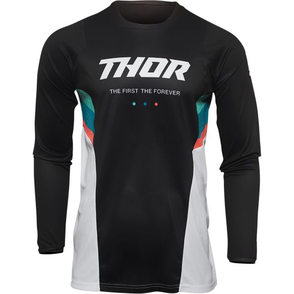 Jerseys MX-Enduro Thor Moto MX Jersey Pulse React Black/White