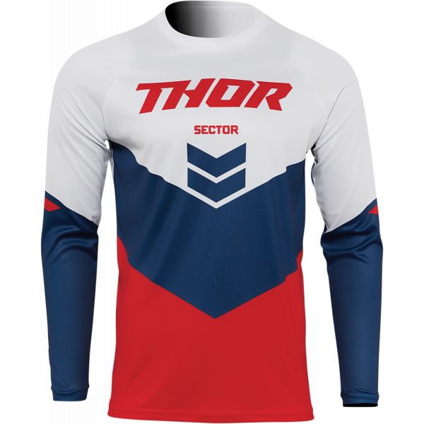 Jerseys MX-Enduro Thor Moto MX Jersey Sector Chev Red/Navy