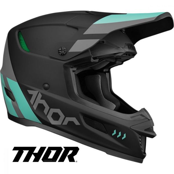Casti Cross-Enduro Thor Casca MotoCross Reflex Cube Black/Mint MIPS