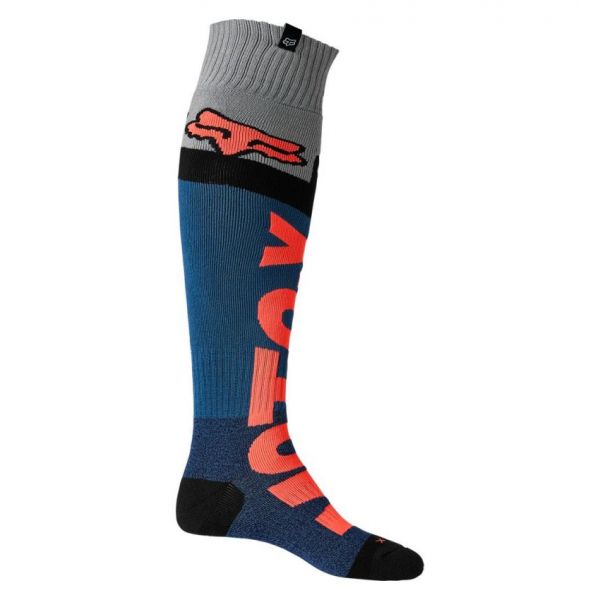 Sosete MX-Enduro Fox Racing Sosete Moto MX Trice Coolmax Thick Dark Indigo