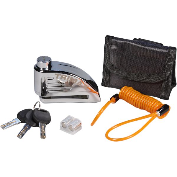 Anti theft Trimax Alarm Disc Lock 10mm Pin Chrome