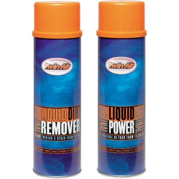 Air filter oil Twin Air LIQUID POWER SPRAY + LIQUID DIRT REMOVER SPRAY PACK