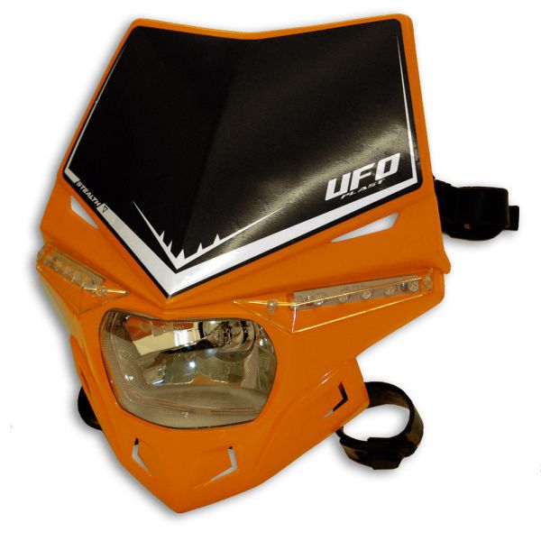 Universal Plastics Ufo STEALTH HEADLIGHT (12V/35W & LED) SINGLE COLOR BLACK